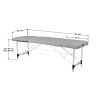 Stół składany do masażu aluminiowy Balance 2 segmenty szary