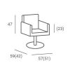 FOTEL LOFT 01 P-5/DYSK SREBRNY (48H)