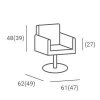 FOTEL ZOE 01 P-7/DYSK SREBRNY (48H)