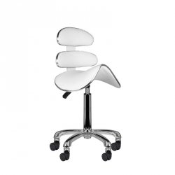 Taboret kosmetyczny roll speed AM-880 biały