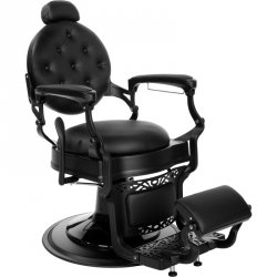 FOTEL BARBERSKI TOMMY SHADOW SKAJ CZARNY (BARBER BY AYALA)