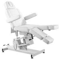 Fotel kosmetyczny elektr. Azzurro 706 pedi 1 siln. biały 