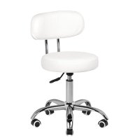 Taboret kosmetyczny do pedicure A-007 biały 
