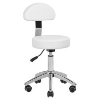 Taboret kosmetyczny do pedicure 304-P biały 