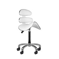 Taboret kosmetyczny roll speed AM-880 biały 