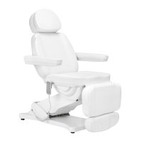 Elektryczny fotel kosmetyczny SILLON CLASSIC 4 silniki z kołyską biały 