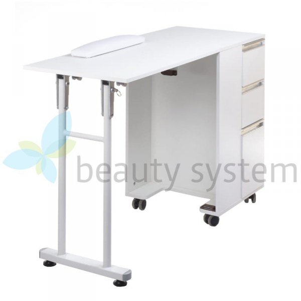STOLIK DO MANICURE SKłADANY BD-3802 BIAŁY