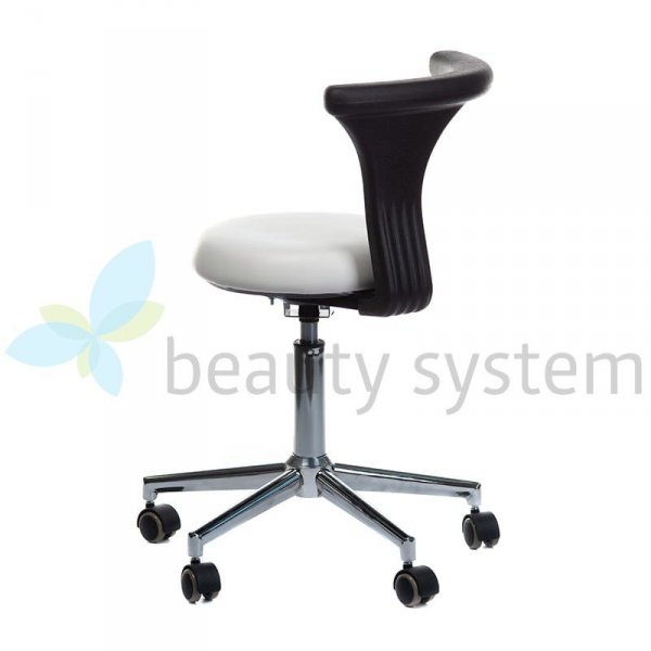 TABORET MEDYCZNY Z PODłOKIETNIKIEM BD-Y915 BIAłY