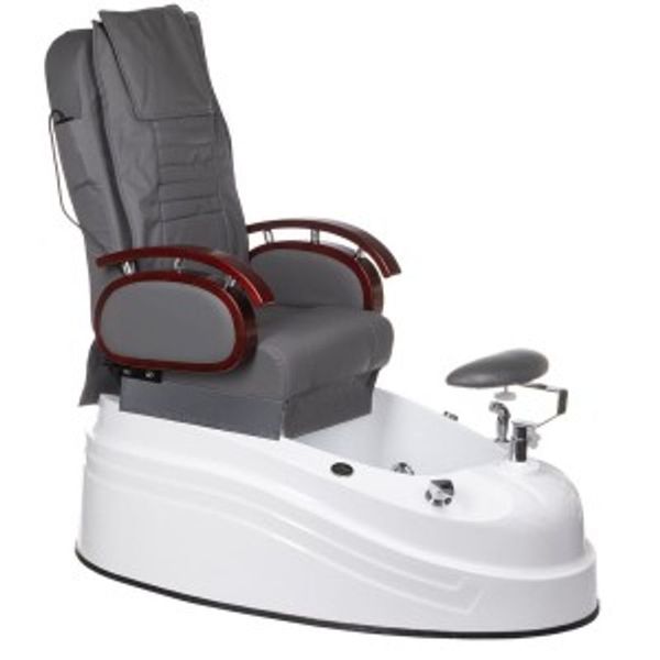 FOTEL DO PEDICURE Z MASAżEM BR-2307 SZARY