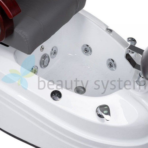 FOTEL DO PEDICURE Z MASAżEM BR-2307 SZARY