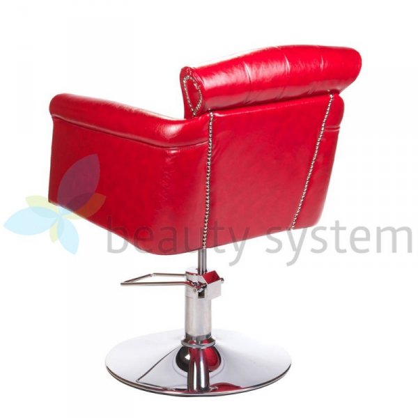 FOTEL FRYZJERSKI ALBERTO BH-8038 CZERWONY