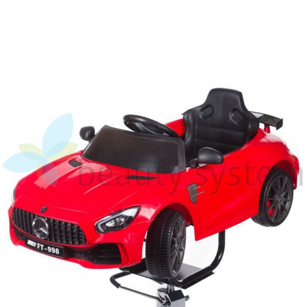 DZIECIęCY FOTEL FRYZJERSKI MERCEDES CZERWONY