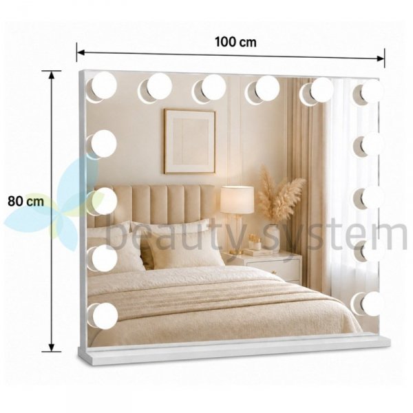 LUSTRO PODśWIETLANE LED HOLLYWOOD 100X80CM