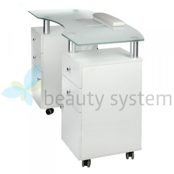 STOLIK MANICURE Z OTWOREM MONTAżOWYM BD-3453+O BIA