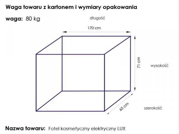 Fotel kosmetyczny elektr. Lux czarny