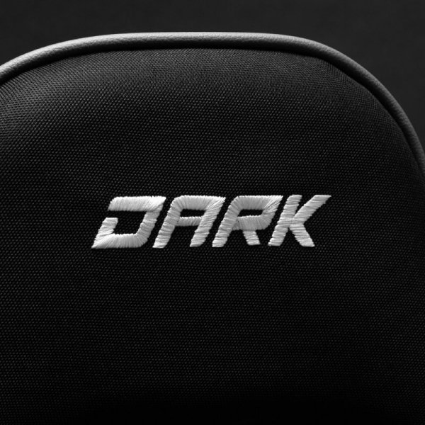 Dark fotel gamingowy materiałowy czarny / ciemno szary
