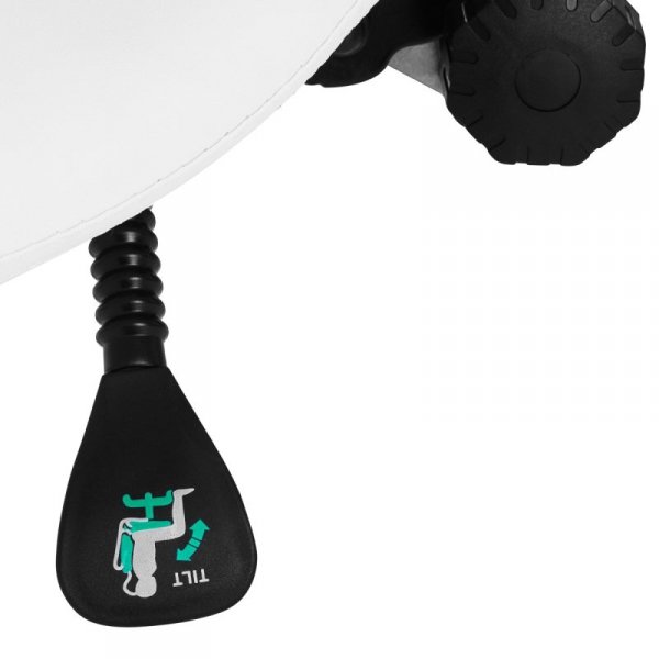 Taboret kosmetyczny Giovanni 1004 biały ze złotą podstawą