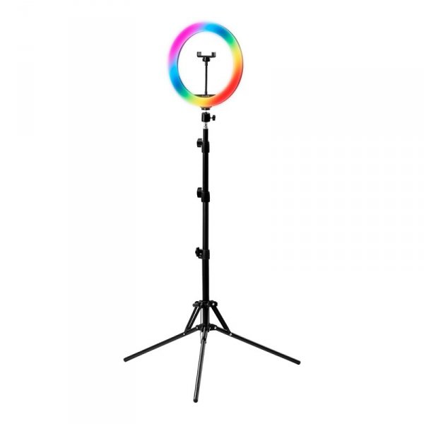 GLOW lampa pierścieniowa ring 10"" RGB bsc ze statywem 10W