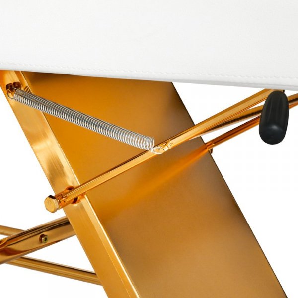 Fotel Kosmetyczny SILLON 202 gold pro biały