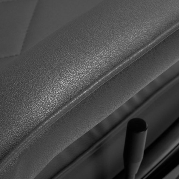 Fotel barberski Hair System BM88066B szary na czarnej podstawie