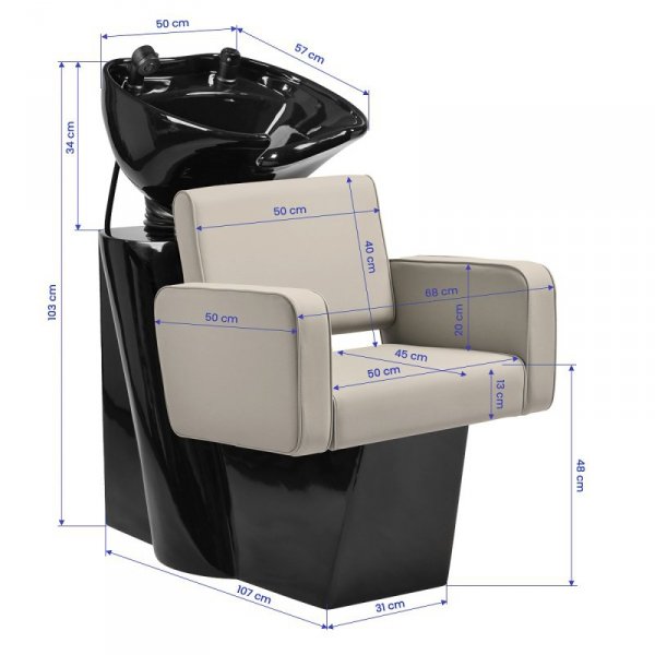 Myjnia fryzjerska Gabbiano Bilbao beżowa