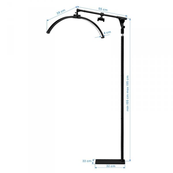 Lampa zabiegowa do rzęs GLOW czarna