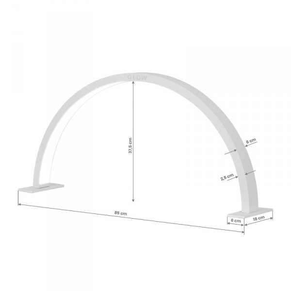 GLOW lampa do manicure ARCHE II szara