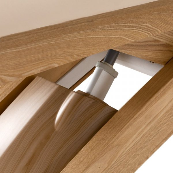 Leżanka SPA Sillon Siesta kremowa z jasnobrązową podstawą