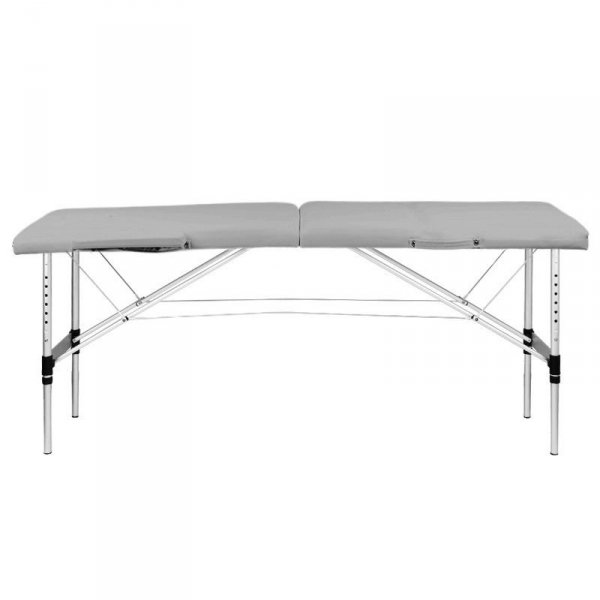 Stół składany do masażu aluminiowy Balance 2 segmenty szary