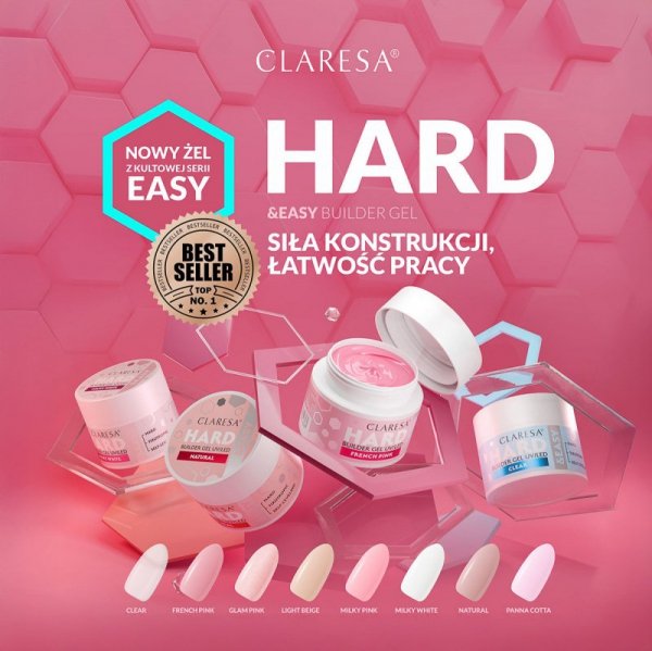Claresa Żel budujący Hard&easy builder gel natural 12g