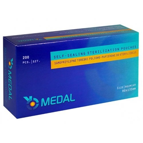 Torebki (pakiety) do sterylizacji MEDAL 90mm x 135mm 200szt 