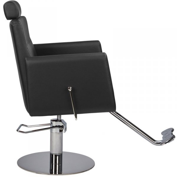 FOTEL BARBERSKI RAY 01 CZARNY/DYSK SREBRNY (BARBER BY AYALA)