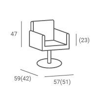 FOTEL LOFT 01 P-5/DYSK SREBRNY (48H)