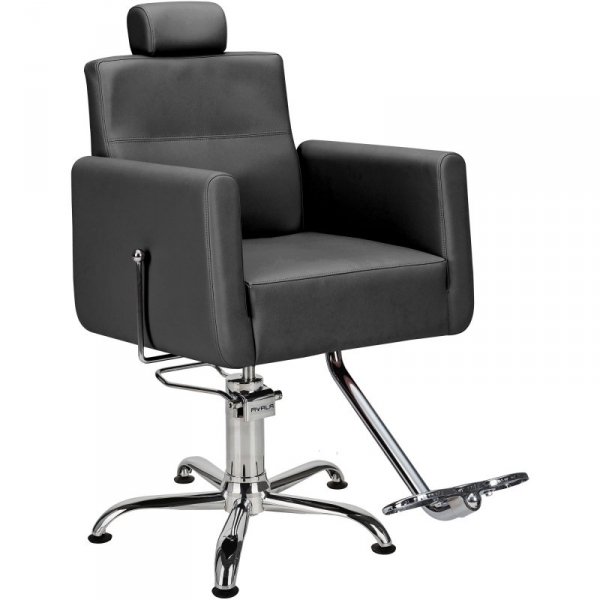 FOTEL BARBERSKI RAY 01 CZARNY/STOPKI CZARNE (BARBER BY AYALA)
