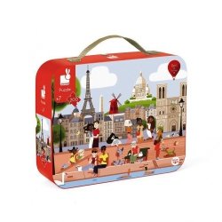  Puzzle w walizce Paryż 200 elementów 7+ Made in France, Janod