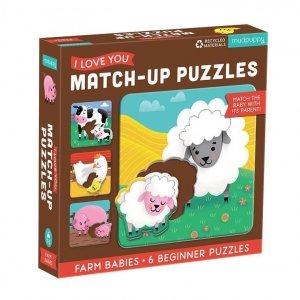 Mudpuppy Pierwsze puzzle I Love You Rodzice i dzieci Farma 1-3 lata