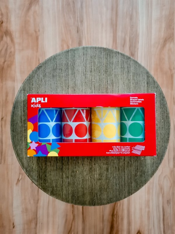 Zestaw naklejek geometrycznych w rolkach XL Apli Kids