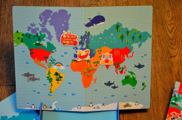 Magnetyczna układanka Apli Kids - Mapa świata