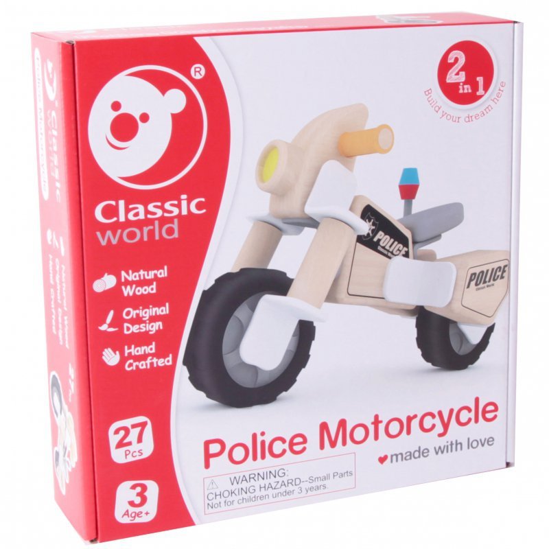 CLASSIC WORLD Klocki Konstrukcyjne Motocykl Policyjny