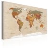 Obraz - Mapa świata: Beżowy szyk