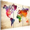 Obraz - Mapa świata w akwareli