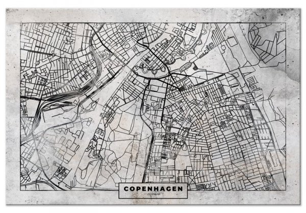 Obraz - Plan Kopenhagi (1-częściowy) szeroki