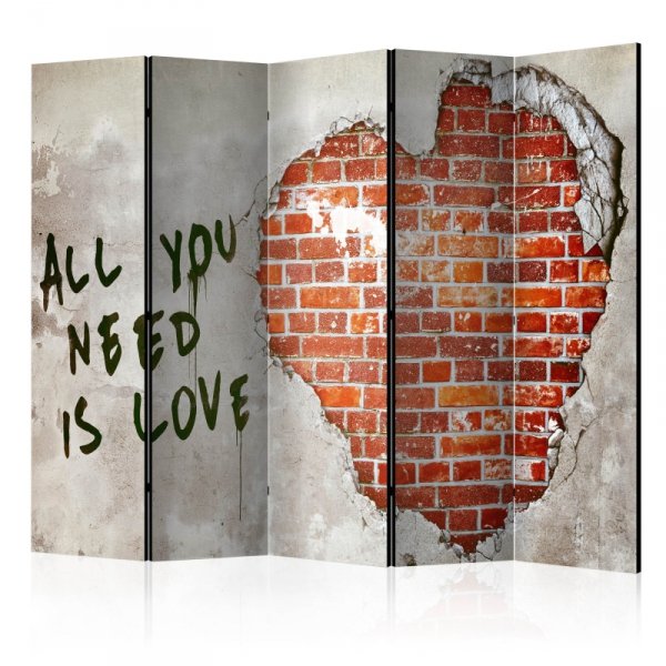 Parawan 5-częściowy - Love is all you need II [Room Dividers]