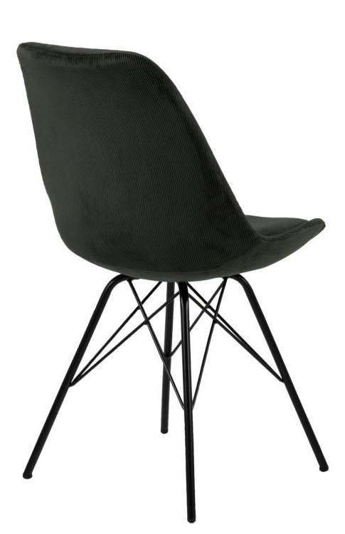 Krzesło Eris sztruks ciemnozielone