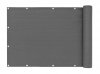 Osłona balkonowa z okuciami 150x500 cm siatka cieniująca + elementy instalacyjne szara MultiGarden