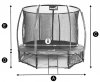 Trampolina Ogrodowa Jumpi 252cm/8FT Maxy Comfort Plus Żółta Z Wewnętrzną Siatką