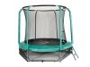 Trampolina Ogrodowa Jumpi 252cm/8FT Maxy Comfort Zielona Z Wewnętrzną Siatką