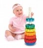 Kolorowa Tęczowa Wieża Piramidka 40 cm 6 dysków #G2