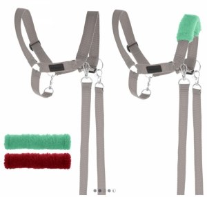 Skippi Kantar dla Hobby Horse - wodze, 2 wymienne futerka - szary