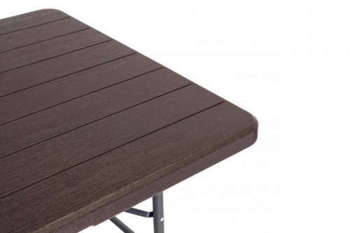 Zestaw cateringowy stół bankietowy 180 cm + 2 ławki brąz ModernHome